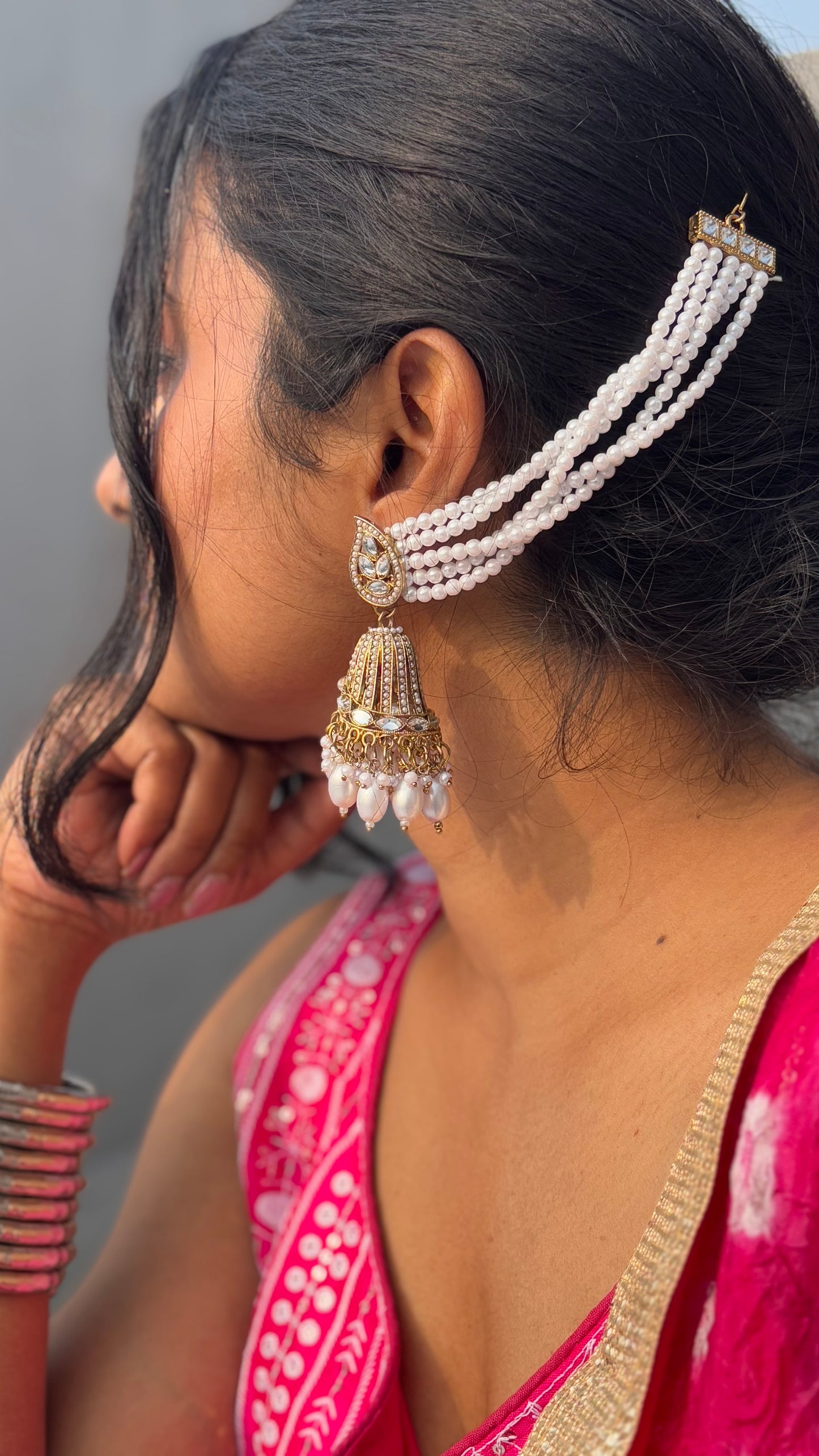 Jodha Earrings (white)