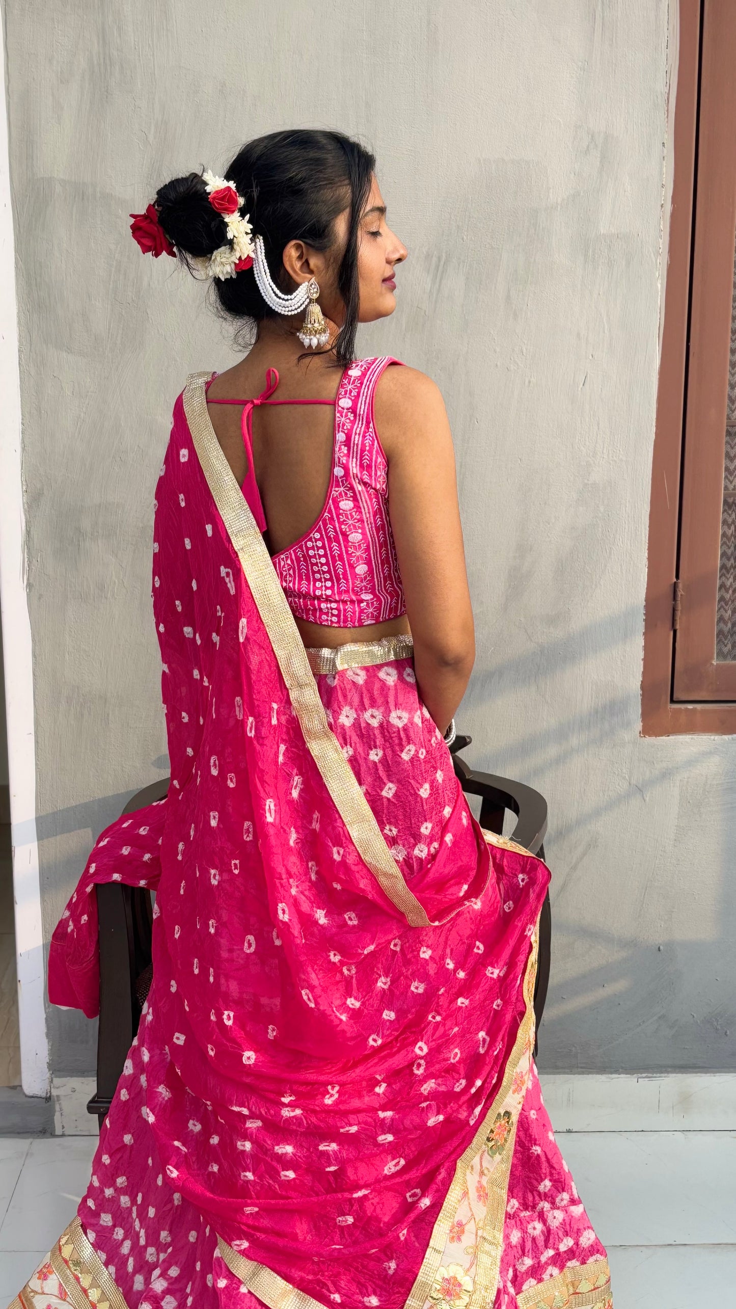 Jaipuri Jhilmil Lehnga (Pink)