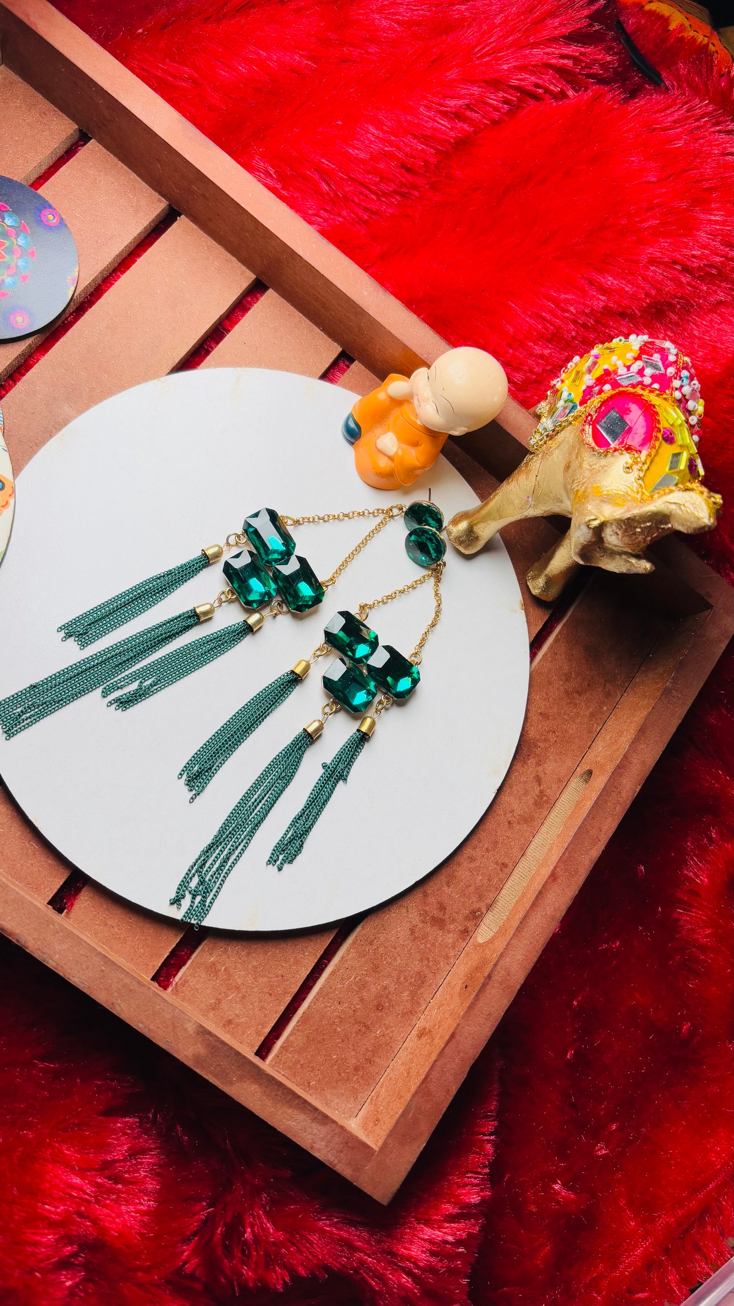 Jiya Earrings (Sea Green)