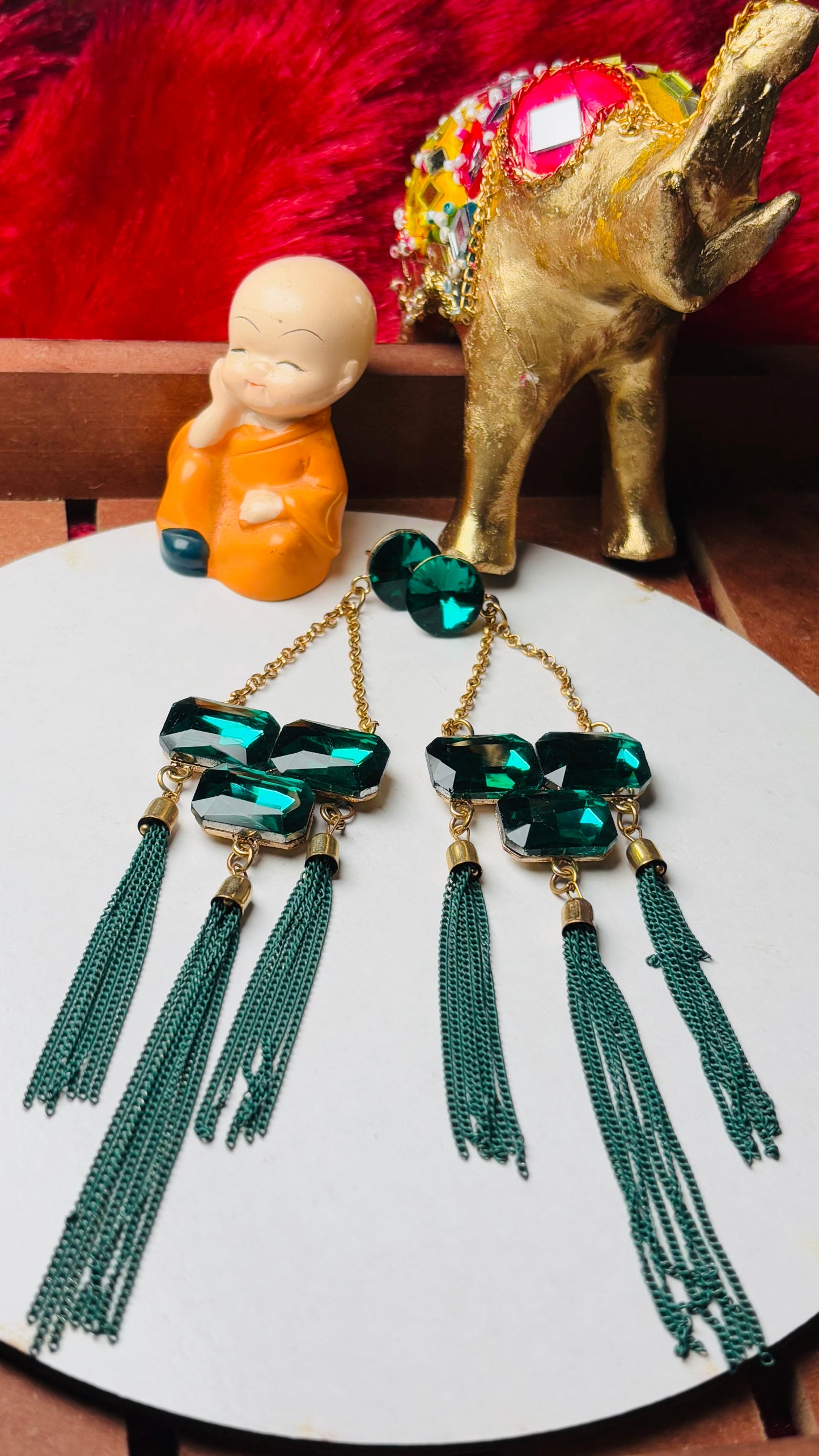 Jiya Earrings (Sea Green)