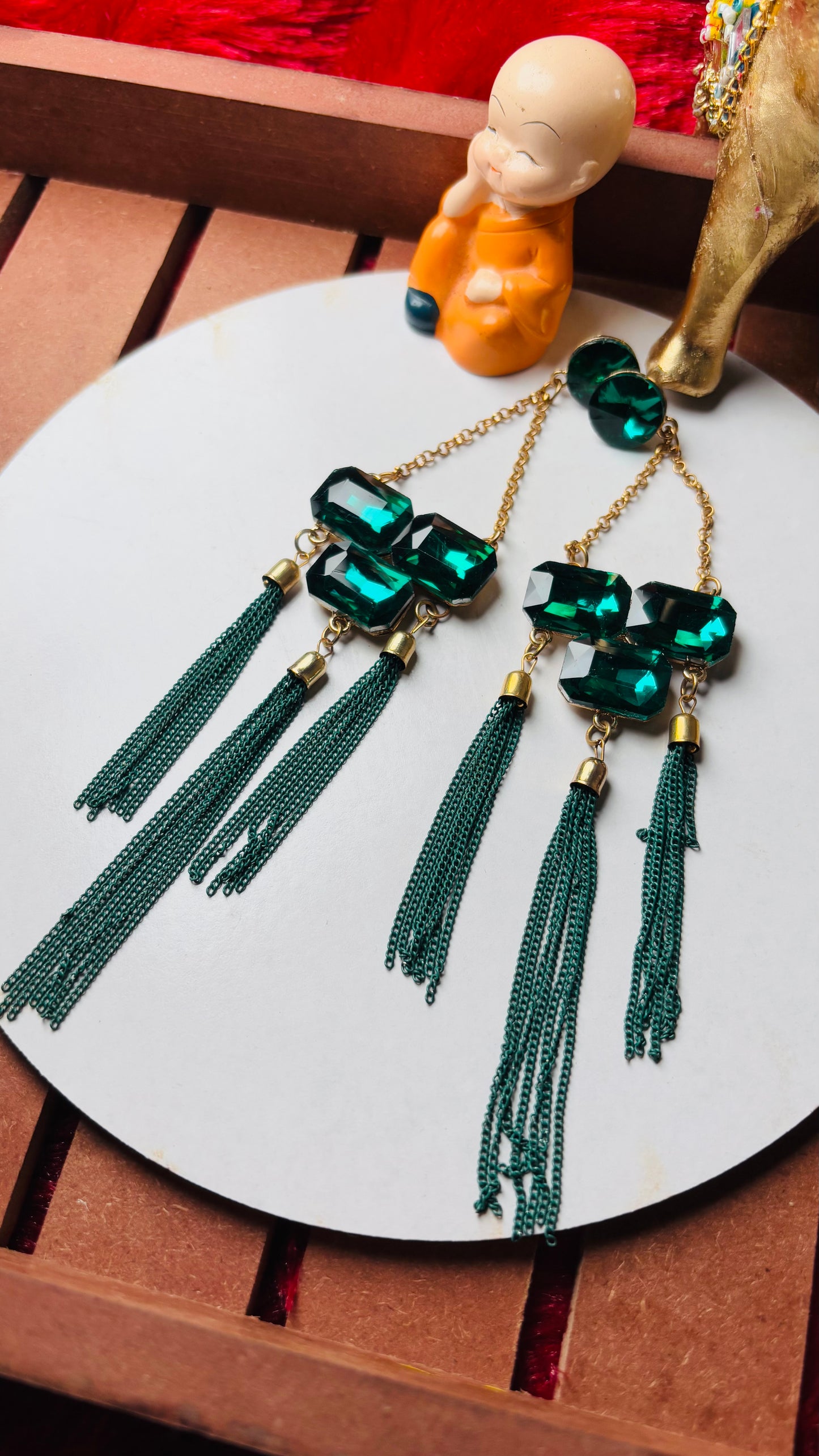 Jiya Earrings (Sea Green)