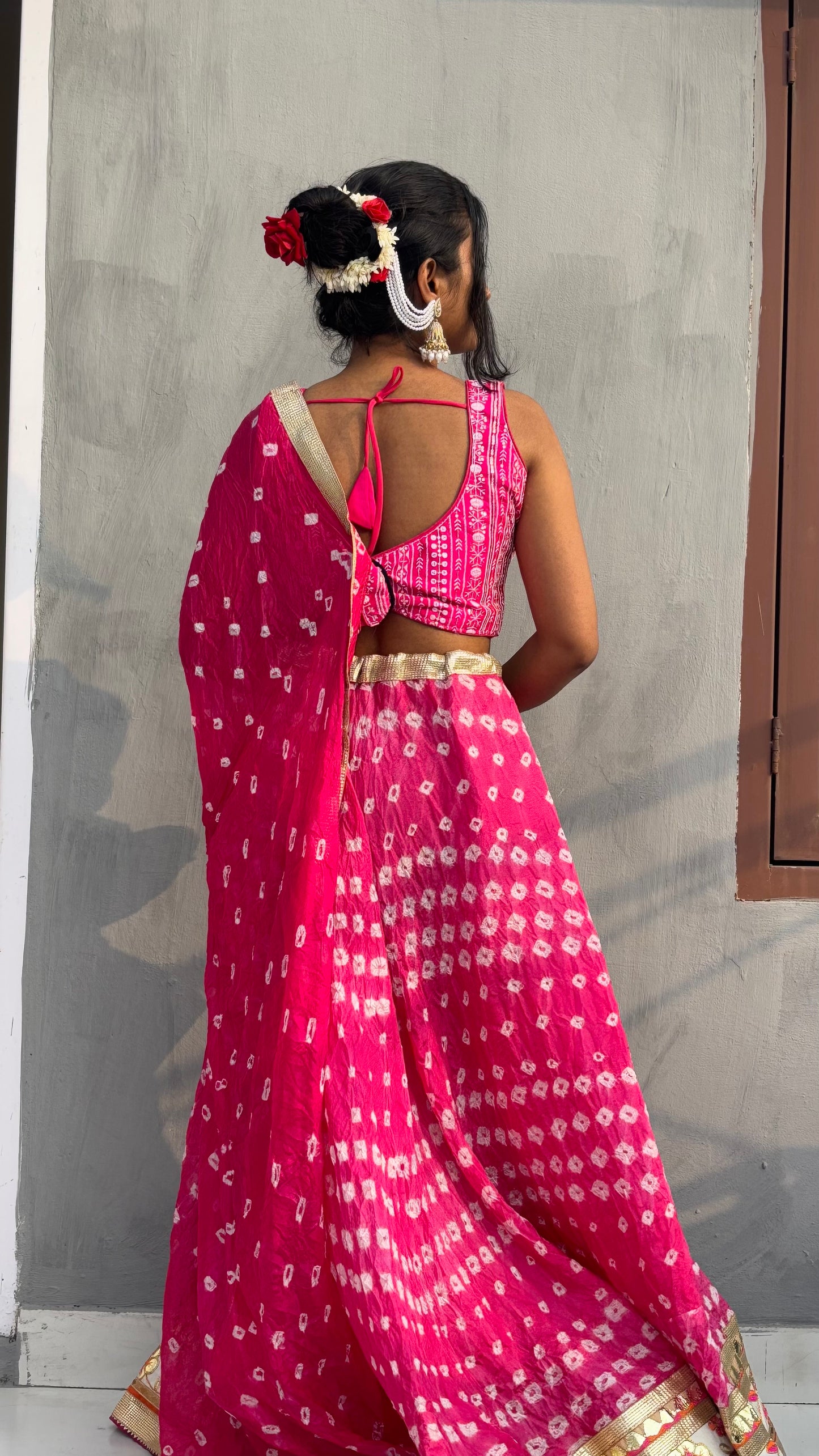 Jaipuri Jhilmil Lehnga (Pink)