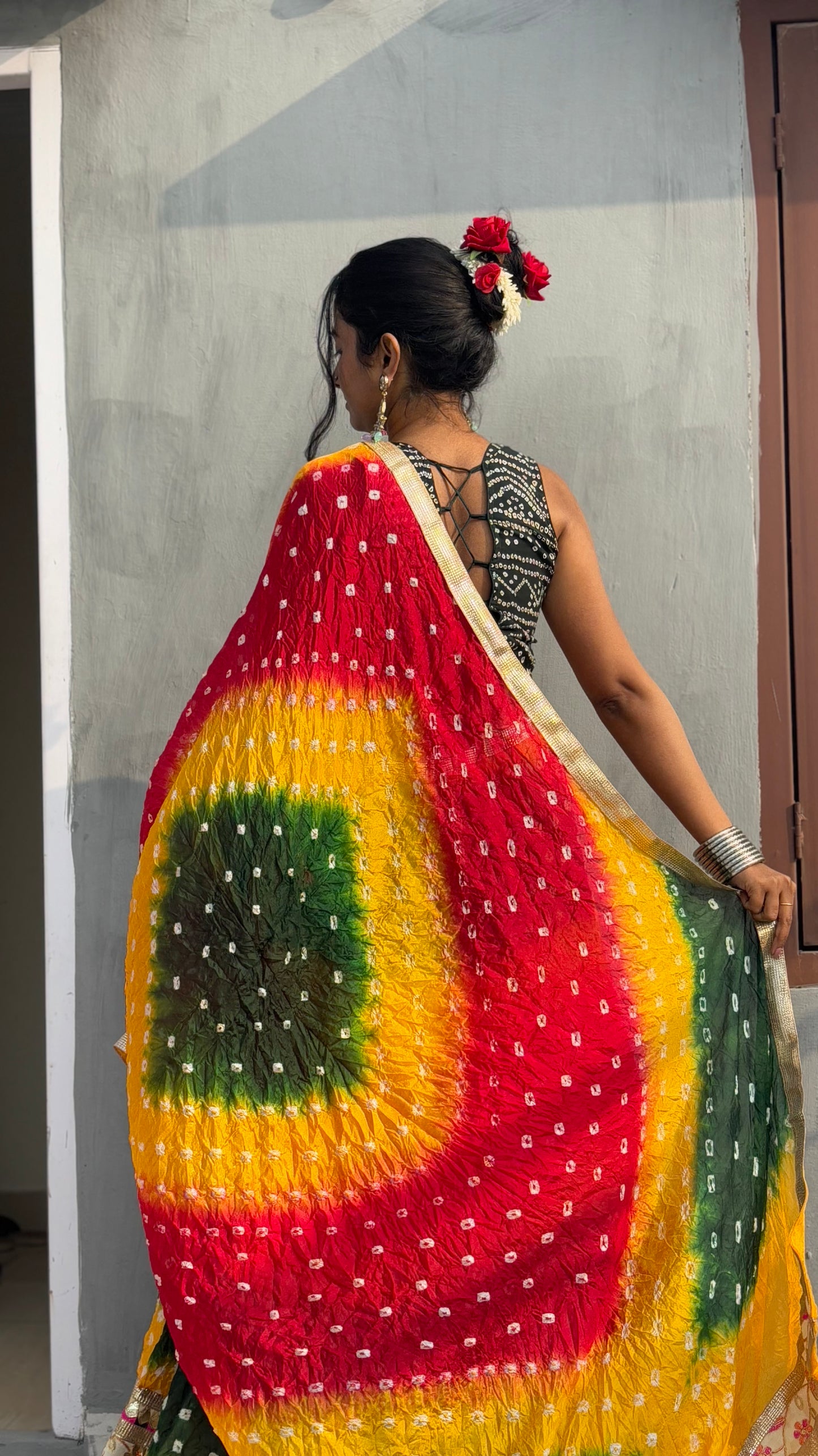 Jaipuri Jhilmil Lehnga (Multi-Colour)